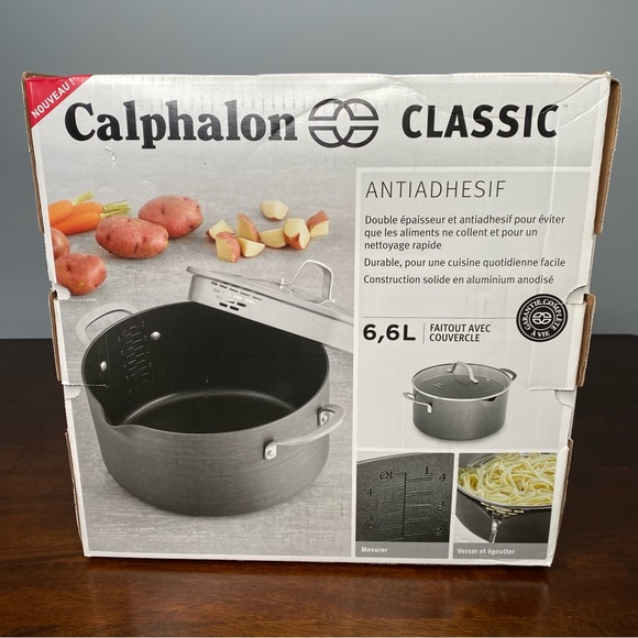 NEW CALPHALON Classic 7qt Covered Dutch Oven Nonstick Ceramic Easy